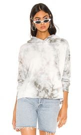 James Perse Tie Dye Cropped Hoodie in Paver from Revolve com at Revolve