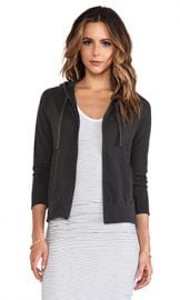 James Perse Vintage Cotton Hoodie in Carbon from Revolve com at Revolve