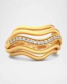 Jamie Turner 18K Gold Sierra Statement Ring with Diamonds at Neiman Marcus