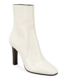 Jane Leather Zip Booties by Saint Laurent at Neiman Marcus