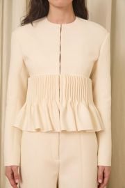 Jane Peplum Blazer in WoolCotton LEIN at Lein