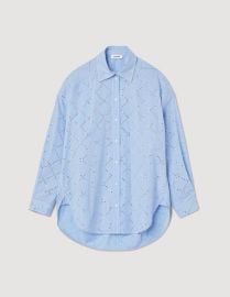 Janeiro Oversized shirt with rhinestones - Tops Shirts Paris at Sandro