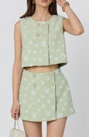 Janell Floral Appliqué Vest at Nordstrom
