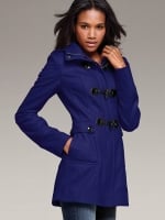 Jane's blue toggle coat at Victorias Secret