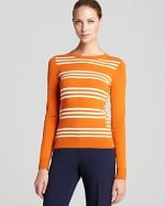 Jane's orange striped sweater at Bloomingdales at Bloomingdales