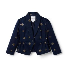 Janie and Jack Glitter Floral Peplum Sateen Blazer at Janie and Jack