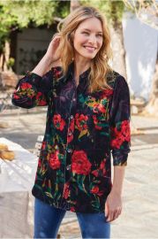 Jardim Velvet Shirt at Soft Surroundings