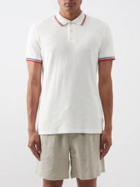 Jarrett ribbed-collar cotton-terry polo shirt at Matches