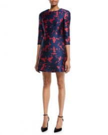 Jason Wu 3 4-Sleeve Floral-Jacquard Mini Cocktail Dress at Bergdorf Goodman