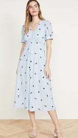 Jason Wu Berry Gathered Sleeve Vneck Dress at Shopbop