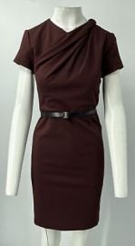 Jason Wu Brown Draped Belted Short Sleeve Sheath Dress sz 6 eBay at eBay