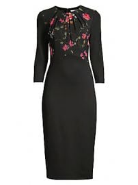 Jason Wu Collection - Floral Vine Stretch Ponte Sheath Dress at Saks Fifth Avenue