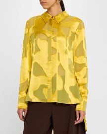 Jason Wu Collection Abstract Fil Coupe Button Down Shirt at Neiman Marcus