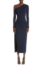 Jason Wu Collection Asymmetric Neck Long Sleeve Jersey Dress at Nordstrom