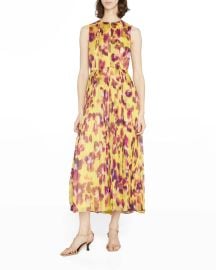 Jason Wu Collection Floral-Print Pleated Midi Dress at Neiman Marcus