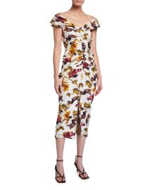 Jason Wu Collection Floral Print Washed Sateen Cocktail Dress at Neiman Marcus