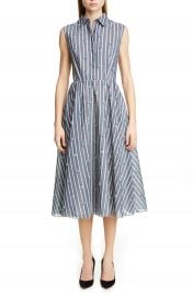 Jason Wu Collection Floral Stripe Cotton amp Silk Dress Nordstrom at Nordstrom