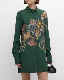 Jason Wu Collection Forest Floral Printed Shirtdress at Neiman Marcus