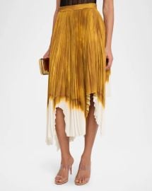 Jason Wu Collection Painted Stripe Pleated Asymmetric Skirt at Neiman Marcus