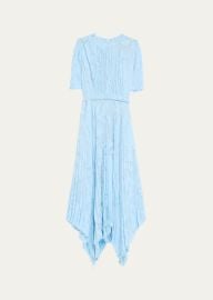 Jason Wu Collection Pleated Floral Fil Coupe Long Handkerchief Dress - at Bergdorf Goodman