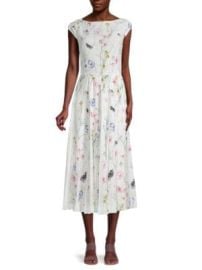 Jason Wu Floral Pleated Midi Dress on SALE at Saks Off 5th