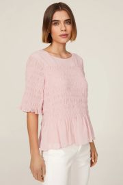 Jason Wu Smocked Chiffon Top at Rent the Runway