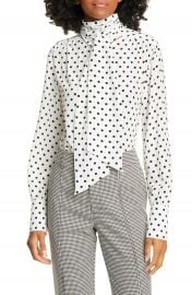 Jason Wu Tie Neck Polka Dot Silk Blouse   Nordstrom at Nordstrom