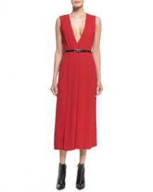 Jason Wu V-Neck Crepe Wrap Dress at Neiman Marcus