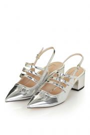 Java Metallic Sling Back Shoes at Topshop