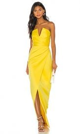 Jay Godfrey Darcy Gown in Bright Yellow from Revolve com at Revolve