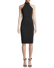 Jay Godfrey Meghan Sleeveless Halter-Neck Open-Back Sheath Dress at Neiman Marcus