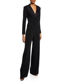 Jay Godfrey Roland V-Neck Long-Sleeve Tuxedo Jumpsuit at Neiman Marcus