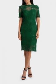 Jayson Brundson Cap Sleeve Green Lace Dress at Myer