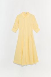 Jazz Pintuck Midi Dress - Buttercream Yellow SIMKHAI at Simkhai