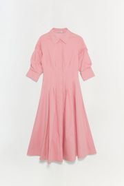 Jazz Pintuck Midi Dress - Dusty Rose Pink SIMKHAI at Simkhai