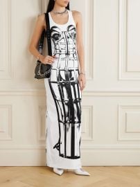 Jean Paul Gaultier Cage Trompe L Oeil printed stretch jersey maxi dress at Net a Porter