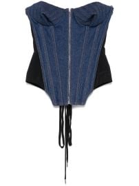Jean Paul Gaultier Denim Corset Blue at Farfetch
