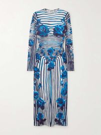 Jean Paul Gaultier Floral Printed Jersey Midi Dress at Net a Porter