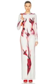 Jean Paul Gaultier Flower Body Morphing Mariniere Long Dress in Mint Pale Pink Red FWRD at FWRD