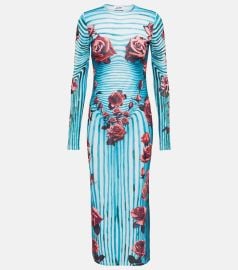 Jean Paul Gaultier Flower Body Morphing midi dress at Mytheresa