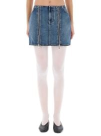 Jean Paul Gaultier Front Zipped Mini Skirt at Cettire