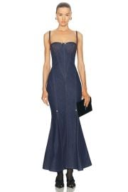 Jean Paul Gaultier Mermaid Denim Dress in Indigo FWRD at FWRD