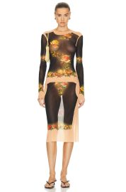 Jean Paul Gaultier Printed Fleurs Petit Grand Dress at FWRD