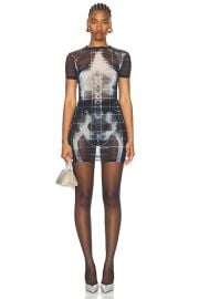 Jean Paul Gaultier Squeletor Short Dress in Black Navy Light Blue FWRD at FWRD