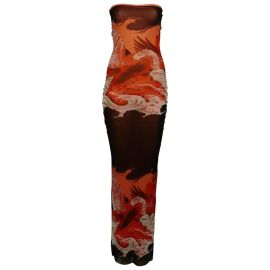 Jean Paul Gaultier Vintage Eagle and Wave Japanese Tattoo Mesh Tube Dress Size S at 1stDibs vintage jean paul gaultier dress jean paul gaultier mesh dress vintage jpg dress at 1stdibs