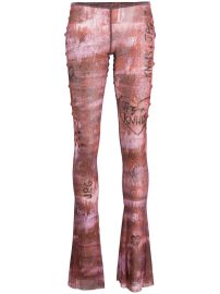 Jean Paul Gaultier x KNWLS graphic-print Flared Trousers - Farfetch at Farfetch