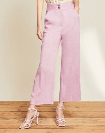 Jeanne Stretch-Linen Pant at Veronica Beard