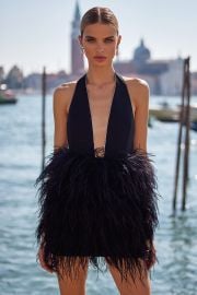 Jeannette Black Feathered Dress Afterpay Klarna Zip Pay at Alamour the Label