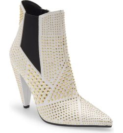 Jeffrey Campbell Studd Lo Embellished Bootie in Natural Silver  at Nordstrom