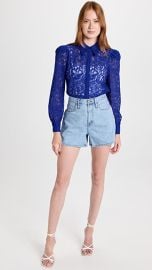 Jenica Lace Blouse by L Agence worn by Lindsay Czarniak on Today at Shopbop